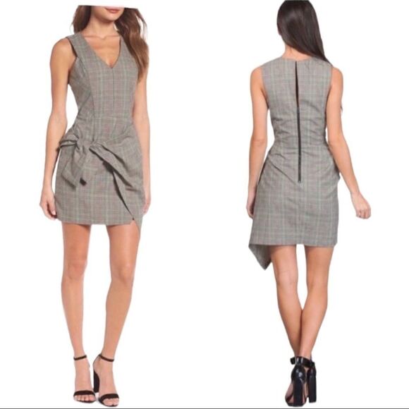 Adelyn Rae Aurora Plaid Tie mini Dress. BNWT - Picture 2 of 5